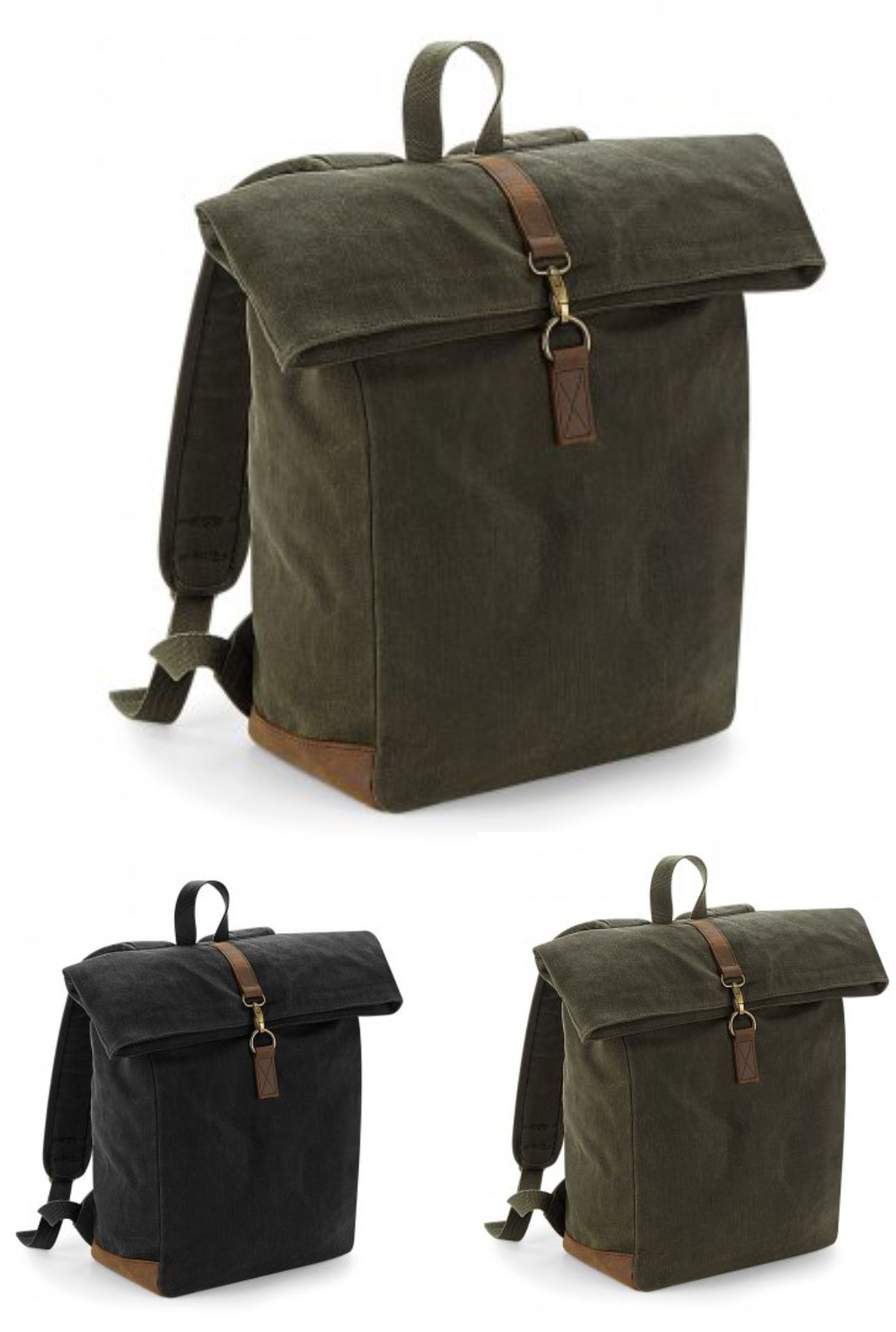 Quadra QD655 Heritage Waxed Canvas Backpack  Quadra QD655 Heritage Waxed Canvas Backpack